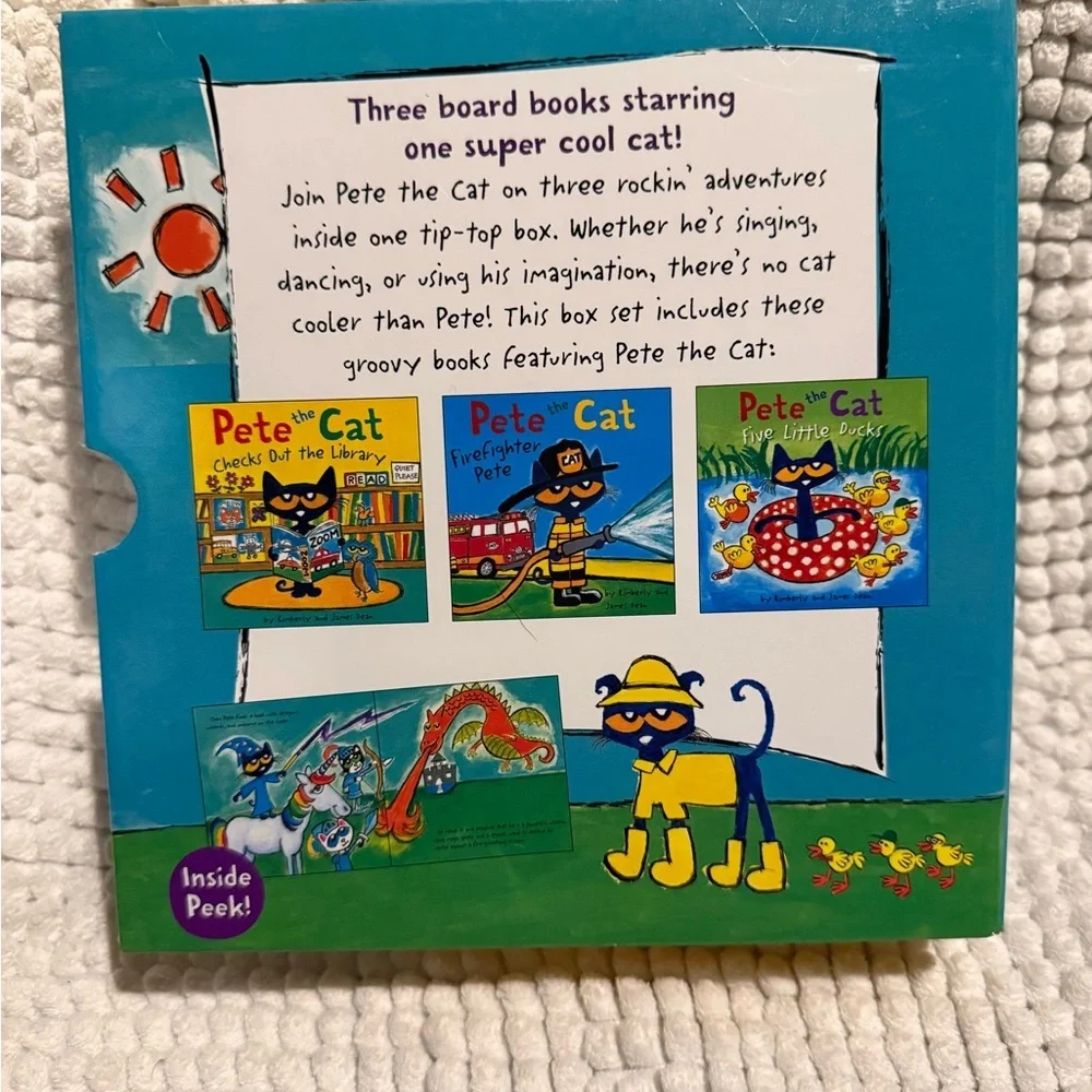 Pete the Cat 3 Board Book Box Set - Multicolor